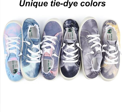 JENN ARDOR Women’s Low Top Canvas Slip On Sneaker Comfort Casual Shoes Walking Flats in Kuwait