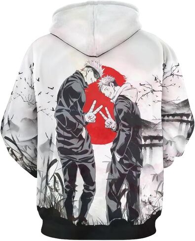 سويت شيرت بغطاء للرأس من Cosplay Life Jujutsu Kaisen، سويت شيرت بغطاء للرأس لشخصية مانغا أنيمي للجنسين للبالغين in Saudi Arabia