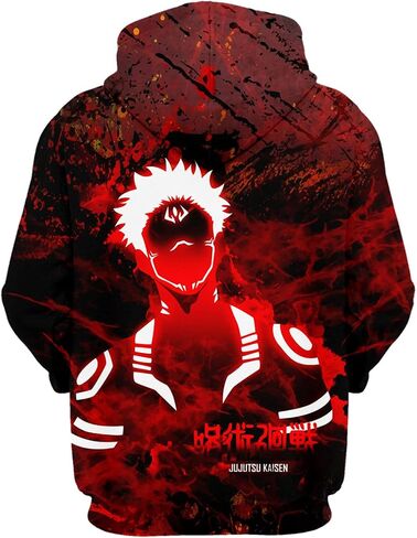 سويت شيرت بغطاء للرأس من Cosplay Life Jujutsu Kaisen، سويت شيرت بغطاء للرأس لشخصية مانغا أنيمي للجنسين للبالغين in Saudi Arabia