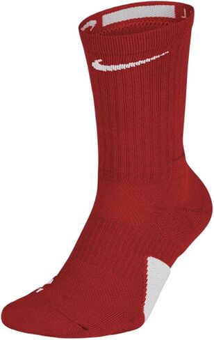Nike Elite Crew Sock Red | White L in Saudi Arabia