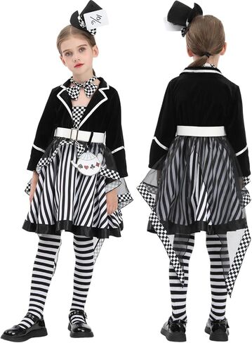 زي فتاة ماد هاتر للأطفال في عيد القديسين فستان هاتر زي ماد ومجموعة قبعة زي ماد هاتر للفتيات in Kuwait