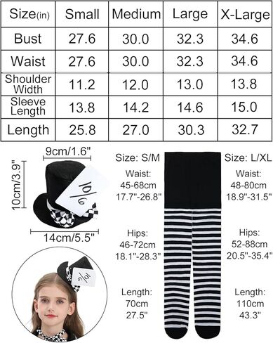 زي فتاة ماد هاتر للأطفال في عيد القديسين فستان هاتر زي ماد ومجموعة قبعة زي ماد هاتر للفتيات in Kuwait