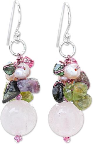 NOVICA Artisan Handmade Cluster .925 Sterling Silver Thailand Earring in Saudi Arabia