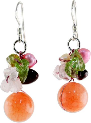 NOVICA Artisan Handmade Cluster .925 Sterling Silver Thailand Earring in Saudi Arabia