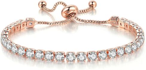 2Pcs Set Cubic Zirconia Crystal Classic Tennis Chain Adjustable Wide Thin Wrap Bracelets for Women Girls Gifts Jewelry Colorful Sparkling Shiny Dainty Elegant Statement in Saudi Arabia