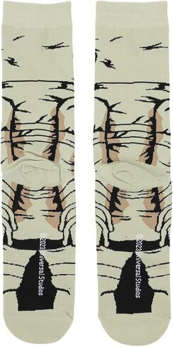 Bioworld Universal Monsters Mummy Men’s White Animigos Crew Socks, Multicolored, One size in Kuwait