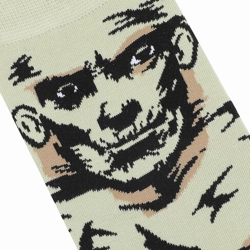 Bioworld Universal Monsters Mummy Men’s White Animigos Crew Socks, Multicolored, One size in Kuwait