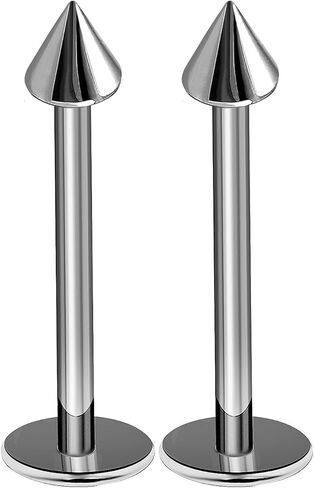 Bodyjewellery 2 قطعة ترصيع التيتانيوم Labret 16 جرام محارة ثقب الشفاه لدغات الأفعى العنكبوت مونرو الزنمة الغضروف اللولب المخروط B2BCI اختيار الحجم in Kuwait