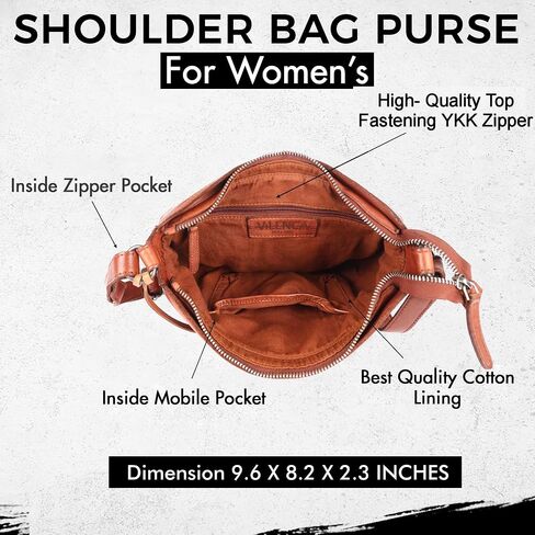 Vilenca Holland Genuine Leather Crossbody Sling Bags for Women, Bags for Women Trendy Casual Office Bag with Adjustable Strap in Kuwait
