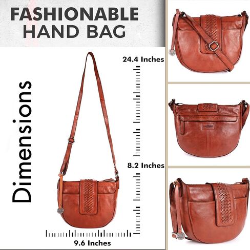 Vilenca Holland Genuine Leather Crossbody Sling Bags for Women, Bags for Women Trendy Casual Office Bag with Adjustable Strap in Kuwait