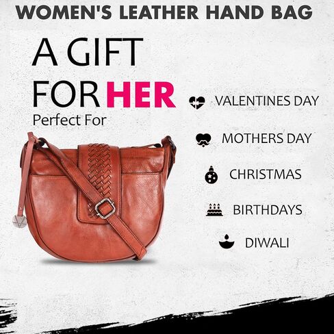 Vilenca Holland Genuine Leather Crossbody Sling Bags for Women, Bags for Women Trendy Casual Office Bag with Adjustable Strap in Kuwait