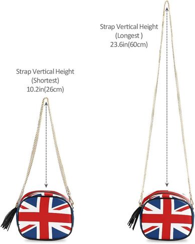 ALAZA PU جلد صناعي صغير محفظة كروس حقيبة الهاتف الخليوي مع حزام سلسلة قابل للتعديل وجيب متعدد in Kuwait