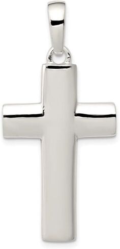 Solid 925 Sterling Silver Cross Pendant Charm - 42mm x 20mm - Jewelry Gifts For Women Wife Mom Gifts For Men Husband Dad in Saudi Arabia