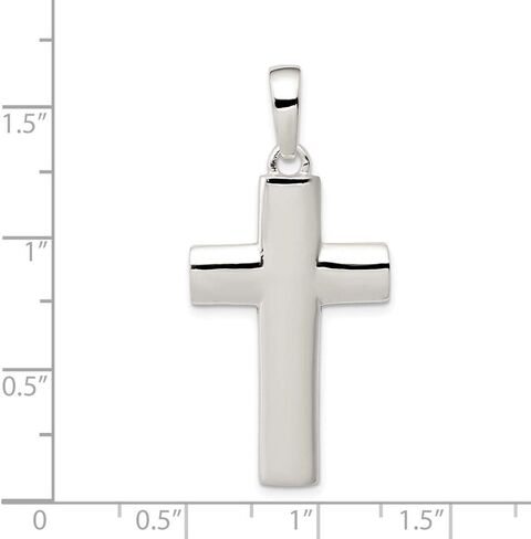 Solid 925 Sterling Silver Cross Pendant Charm - 42mm x 20mm - Jewelry Gifts For Women Wife Mom Gifts For Men Husband Dad in Saudi Arabia