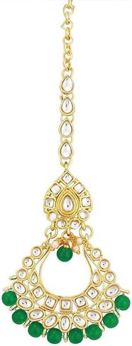 I Jewels Gold Plated Ethnic Indian Traditional Kundan Pearl Choker Necklace Set for Women in Saudi Arabia
