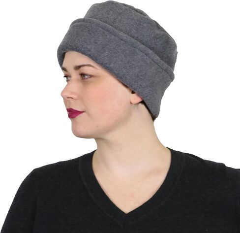 Hats Scarves & More Chemo Hat for Women Cancer Cap Beanie Ladies Winter Head Coverings Fleece Pillbox in Saudi Arabia