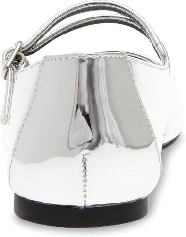 Steve Madden Women's Alisah Mary Jane Flat, Silver Foil, 9 in Saudi Arabia