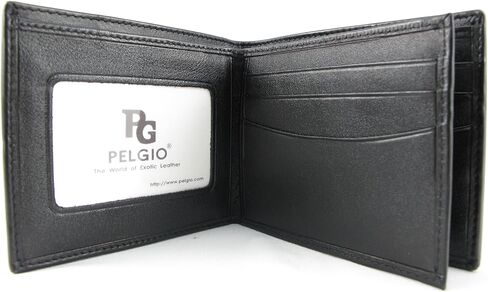 محفظة بيلجيو جلد ستينغراي شاغرين أصلية ثنائية الطي (أسود) in Kuwait