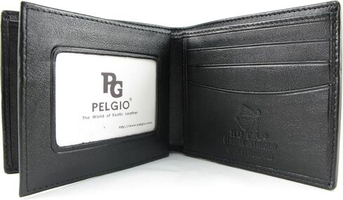 محفظة بيلجيو جلد ستينغراي شاغرين أصلية ثنائية الطي (أسود) in Kuwait