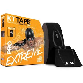 شريط KT Tape PRO Extreme، شريط رياضي صناعي ضخم لعلم الحركة، لفة غير مقطوعة بطول 125 قدم، أسود