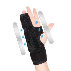 Pinky Finger Splint, Boxer Fracture Splint, Metacarpal Splint for 4th or 5th Finger, Finger Splint for Broken Finger Trigger Finger Arthritis Tendonitis,Fits for Left & Right Hand(Mesh,S/M)