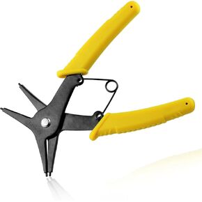 2 in 1 Snap Ring Pliers Internal External Circlip Pliers Straight Lock Ring Pliers for Ring Remover Retaining, Dual-purpose Retaining Ring Plier C-clip Plier for 10mm-40mm Diameter Snap Ring