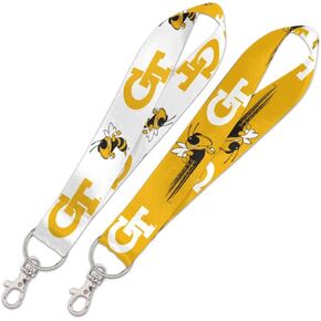 NCAA Georgia Tech Yellow Jackets Key Strap with 6 Inch Loop and Swivel Lobster Clasp