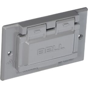 BELL 5101-0 Raco 1-Hole Weatherproof Device Cover, L W X 3/4 In T, Gray, 4-9/16" X 2-13/16", Grey