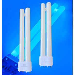 PL18W U/V/A Replacement Black Blue Light Bulb,2G11 base 4 pin Inline,F18W BL Twin Tube H Shape Fluoescent Lamp,Compatible bdpca-18w,bdpc 912