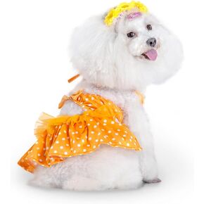 CuteBone One Piece Dog Bikini Swimsuit Dress Puppy Bathing Suit Costume for Small Dogs Pet Clothes LTDB01XS
