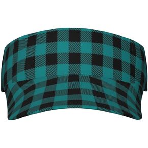 Plaid Sun Visors Hat Unisex Sports Visor Wide Brim Cute Summer Hats Tennis Caps Golf Visor Cap Lightweight Hats Outdoor