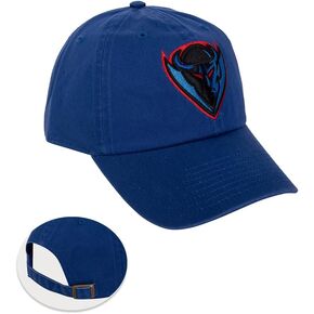 Desert Cactus DePaul University Baseball Hat Blue Demons Brimmed Embroirderd Cap Adjustable Cloth Strap Adult (Style A)