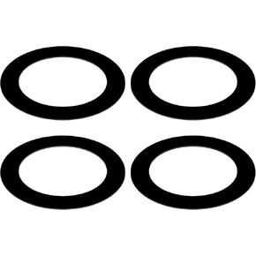White Goof Trim Ring for 3 Inch Recessed Cans Downlights for Ceiling Light Fixtures, 4 Pack 3.2-Inch Inner Diameter, 4.5-Inch Outer Diameter, Steel Construction