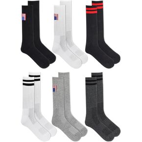 جوارب رياضية مبطنة للرجال من Chaps - 6 أزواج - شبكة مسامية