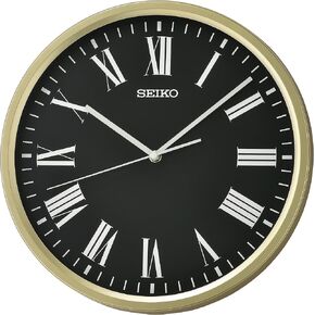 Seiko 12 Inch Sano Wall Clock, Metallic Gold