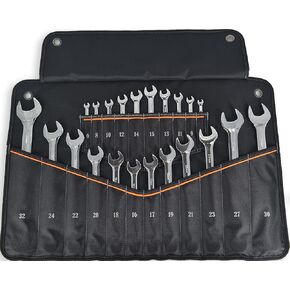 WELKINLAND 22-Pockets Wrench Roll, 0.25-1.25" Wrench-Set Tool Roll, Wrench roll Bag, Tool wrap, Wrench Bag, Wrench wrap, Wrench Sleeve, Wrench Pouch, Wrench Tool roll, Wrench Holder Bag