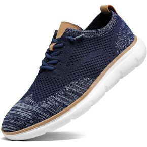 Mens Casual Dress Sneakers Fashion Walking Mesh Oxfords Shoes Business Work Lightweight Soft Sole