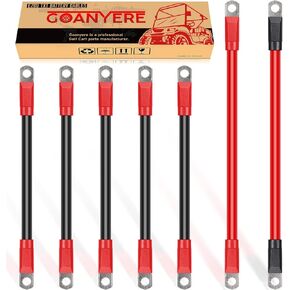 Golf Cart Battery Cables Wiring Kit for EZGO TXT 1994 & UP with 4 Gauge 7 PC AC/DC Wire Golf Cart Battery Cable Set 36 & 48 Volt Golf Cart
