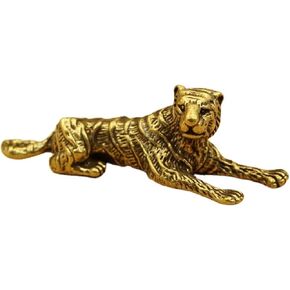 Chinese Feng Shui Brass Mini Tiger Decor Statue Figurines for Animal Good Lucky Sculpture Collectibles Gift