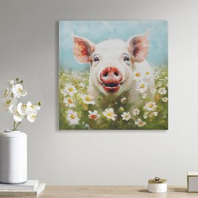 Madison Park Farm Animal Wall Art Cute Animal Decor for Kid's Bedroom, Home Office, Bathroom Farmhouse Decor, Warm Gifts for Baby Shower, Birthday, Ready to Hang Animal Canvas - Lamb Sunshine Animals