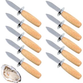 10 Pcs Oyster Shucking Knives, Bulk Oyster Shucker Clam Opener