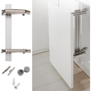 Lateral Opening Door Hinge Set, Load-Bearing 15.4lb Heavy Duty Hinge,180° Parallel opening Cabinet Wardrobe Door Sliding
