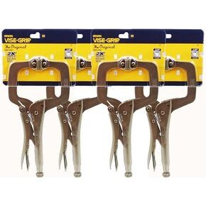 IRWIN Vise-Grip 11SP(20) 11-Inch Locking Clamp with Swivel Pads (4 Pack) by Irwin Tools