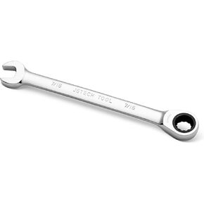 Jetech 1 Inch Ratcheting Combination Wrench, Industrial Grade Gear Spanner with 12-Point 72-Tooth Ratchet, Forged Heat-Treated Cr-V Steel, SAE