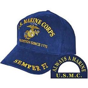 US Marine Corps A Tradition Since 1775" Semper Fi Hat Navy Blue