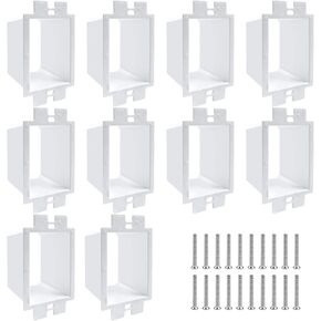 10PCS BE1-2 Electrical Outlet Box Extenders with 20PCS Screws, (1-Gang)Electrical Power Outlet Box Extender，Single Gang Box Extender Electric Box Extender 1 Gang Power Switch Receptacles Accessories