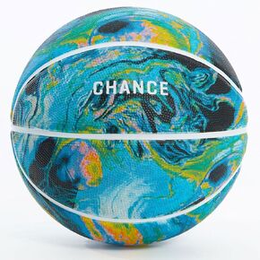 Chance Premium Design Printed Rubber Outdoor & Indoor Basketball, Size 6 Women's Official 28.5 inch, UNI Multi Color