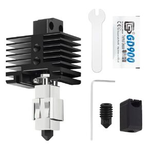 Upgraded TZ2.0 Version High Flow and High Temp Hotend with Hardened Steel Nozzle,Bi-metal Heatbreak and Silicone Sock Compatible with Bambu Lab X1,X1-Carbon Combo,P1P,P1S 3D Printer-Wires NOT Included