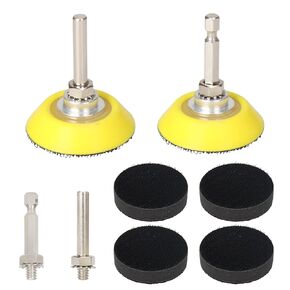 2 Inch (50mm) Hook and Loop Sanding Pad for Sanding Discs with 1/4 inches Shank Drill Attachment and Soft Foam Layer Buffering Pad