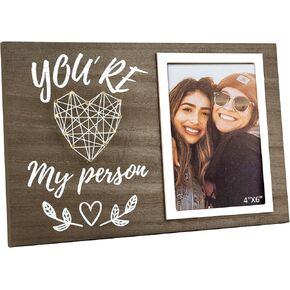 You're My Person Gift - Best Friend Picture Frame - Sentimental Gifts for Women, BFF, Besties - Long Distance Friendship Gifts for Soul Sisters, Big Sis - (Birthday,Graduation,Going Away Gifts)